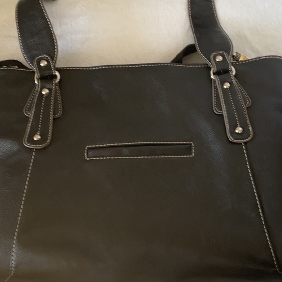 Kenneth cole large purse tote black leather - Picture 8 of 8